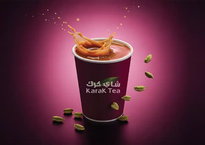 كوب دافئ من شاي كرك